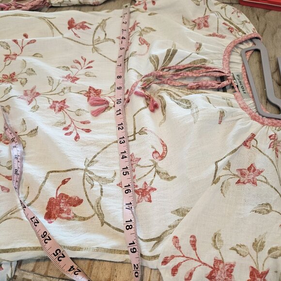 D' Ascoli Aisha Maxi Dress Linen Soft Rose Size Small Bohemian - Picture 13 of 15